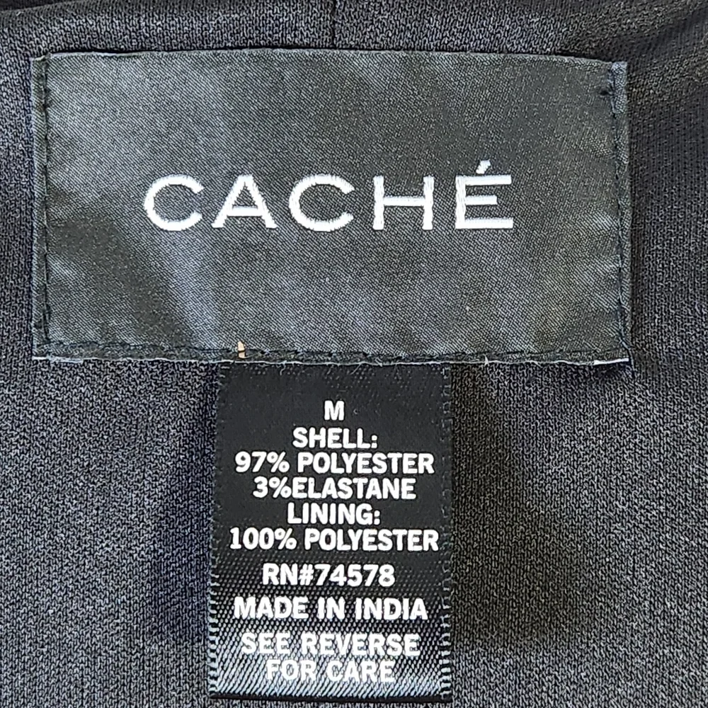 CACHE Embellished Sequin & Beads Evening Dress Black Jacket Medium - Picture 14 of 16